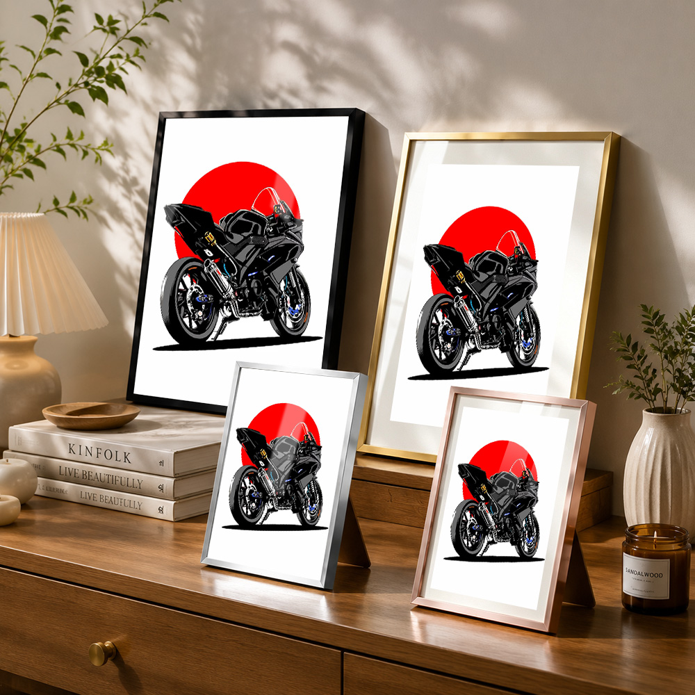 Zwarte sportmotorfiets, rode z - Riding Gear recensie en prijs